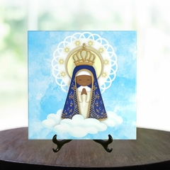 Quadro Azulejo Nossa Senhora Aparecida Decorativo com suporte Orathea - comprar online