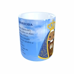 Caneca Nossa Senhora Aparecida Religioso AA3 em cerâmica 325ml Orathea - comprar online