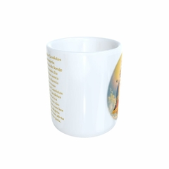 Caneca Nossa Senhora das Candeias Religioso em cerâmica 325ml Orathea - Personalize Canecas Azulejos e mais | Orathea Presentes