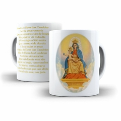 Caneca Nossa Senhora das Candeias Religioso em ceramica 325ml Orathea