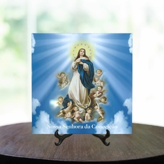 Quadro Azulejo Nossa Senhora da Conceição Religioso com suporte Orathea - comprar online