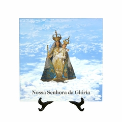 Quadro Azulejo Nossa Senhora da Gloria Religioso com suporte Orathea