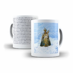 Caneca Nossa Senhora da Gloria Religioso em ceramica 325ml Orathea