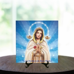 Quadro Azulejo Nossa Sra. Da Rosa Mística Religioso com suporte Orathea - comprar online