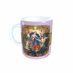 Caneca Nossa Senhora Desatadora dos Nós Religioso AA2 em cerâmica 325ml Orathea - comprar online