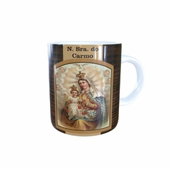 Caneca Nossa Senhora do Carmo Religioso AA2 em cerâmica 325ml Orathea - Personalize Canecas Azulejos e mais | Orathea Presentes