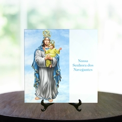 Quadro Azulejo Nossa Senhora dos Navegantes Religioso com suporte Orathea - comprar online