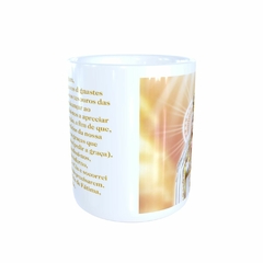 Caneca Nossa Senhora de Fátima Religioso em cerâmica 325ml Orathea na internet