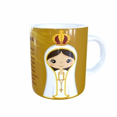 Caneca Nossa Senhora de Fátima Religioso AA2 em cerâmica 325ml Orathea - Personalize Canecas Azulejos e mais | Orathea Presentes