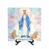 Quadro Azulejo Nossa Senhora das Gracas Religioso com suporte Orathea