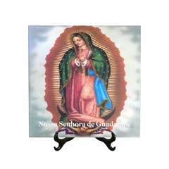 Quadro Azulejo Nossa Senhora de Guadalupe Religioso com suporte Orathea