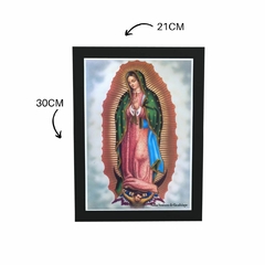 Quadro Religioso Nossa Sra. Guadalupe 21x30cm Moldura Preta marca Orathea - comprar online