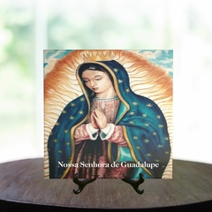 Quadro Azulejo Religioso Nossa Sra. Guadalupe com suporte Orathea - comprar online