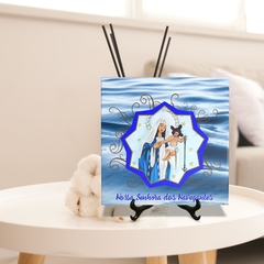 Quadro Azulejo Religioso Nossa Sra. dos Navegantes com suporte Orathea na internet