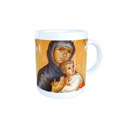 Caneca Nossa Senhora do Perpetuo Socorro Religioso em cerâmica 325ml Orathea - Personalize Canecas Azulejos e mais | Orathea Presentes