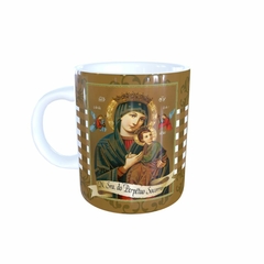 Caneca Nossa Senhora do Perpetuo Socorro Religioso AA2 em cerâmica 325ml Orathea - comprar online