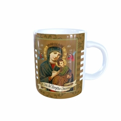 Caneca Nossa Senhora do Perpetuo Socorro Religioso AA2 em cerâmica 325ml Orathea - Personalize Canecas Azulejos e mais | Orathea Presentes