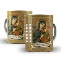 Caneca Nossa Senhora do Perpetuo Socorro Religioso AA2 em ceramica 325ml Orathea