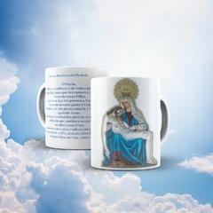 Caneca Nossa Senhora da Piedade Religioso em cerâmica 325ml Orathea - loja online