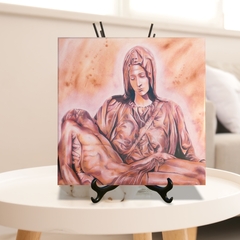 Quadro Azulejo Nossa Senhora da Piedade Religioso com suporte Orathea na internet