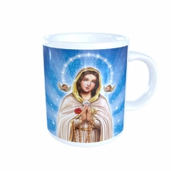 Caneca Nossa Senhora da Rosa Mística Religioso em cerâmica 325ml Orathea - Personalize Canecas Azulejos e mais | Orathea Presentes