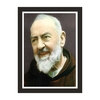 Quadro Religioso Padre Pio 21x30cm Moldura Preta marca Orathea