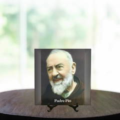 Quadro Azulejo Padre Pio Religioso com suporte Orathea - comprar online