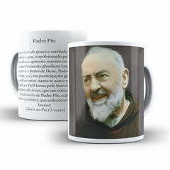 Caneca Padre Pio Religioso em ceramica 325ml Orathea