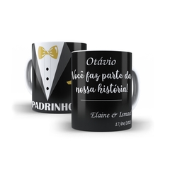 Caneca Personalizada Padrinho com nome 325ml em cerâmica Orathea - comprar online