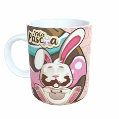 Caneca Feliz Páscoa Chocolate 325ml em cerâmica Orathea - Personalize Canecas Azulejos e mais | Orathea Presentes