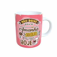 Caneca Feliz Páscoa Chocolate 325ml em cerâmica Orathea - loja online