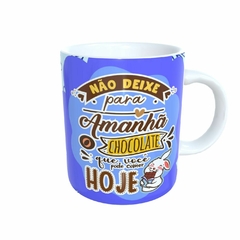 Caneca Feliz Páscoa Chocolate 325ml em cerâmica Orathea