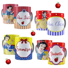 Caneca Princesa Branca de Neve 325ml Orathea  Personalize com Nome