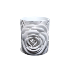 Caneca Rosa Branca 325ml em cerâmica Orathea na internet