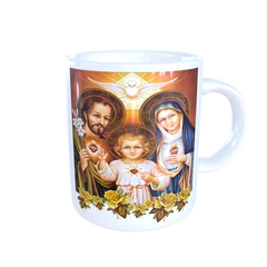 Caneca Sagrada Família Religioso em cerâmica 325ml Orathea - Personalize Canecas Azulejos e mais | Orathea Presentes