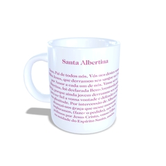 Caneca Santa Albertina Religioso em cerâmica 325ml Orathea - comprar online