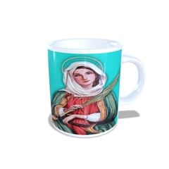 Caneca Santa Apolônia Religioso em cerâmica 325ml Orathea - Personalize Canecas Azulejos e mais | Orathea Presentes