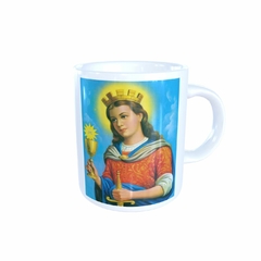 Caneca Santa Bárbara Religioso em cerâmica 325ml Orathea - Personalize Canecas Azulejos e mais | Orathea Presentes