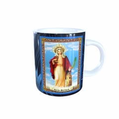 Caneca Santa Bárbara Religioso Modelo 2 em cerâmica 325ml Orathea - Personalize Canecas Azulejos e mais | Orathea Presentes