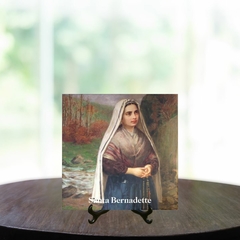 Quadro Azulejo Santa Bernadette Religioso com suporte Orathea - comprar online