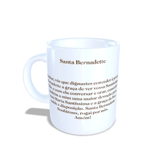 Caneca Santa Bernadette Religioso em cerâmica 325ml Orathea - comprar online