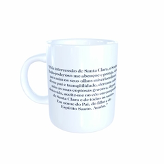 Caneca Santa Clara Religioso em cerâmica 325ml Orathea - comprar online