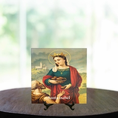 Quadro Azulejo Santa Isabel Religioso com suporte Orathea - comprar online