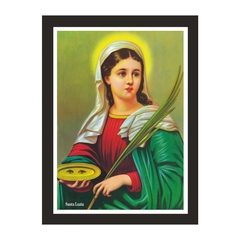 
Quadro Religioso Santa Luzia 21x30cm Moldura Preta marca Orathea
