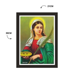 Quadro Religioso Santa Luzia 21x30cm Moldura Preta marca Orathea - comprar online