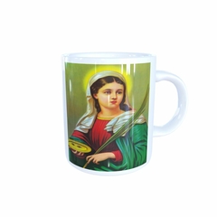 Caneca Santa Luzia Religioso em cerâmica 325ml Orathea - Personalize Canecas Azulejos e mais | Orathea Presentes