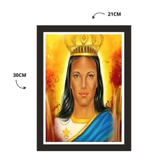 Quadro Religioso Santa Sara 21x30cm Moldura Preta marca Orathea - comprar online