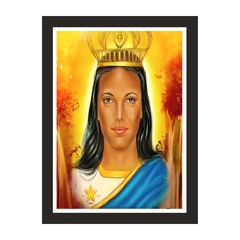 Quadro Religioso Santa Sara 21x30cm Moldura Preta marca Orathea