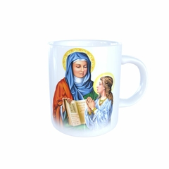 Caneca Sant'Ana Religioso em cerâmica 325ml Orathea - Personalize Canecas Azulejos e mais | Orathea Presentes