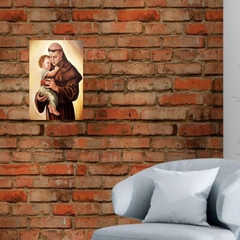 Quadro Santo Antônio em MDF 20x27cm Decorativo – Orathea na internet